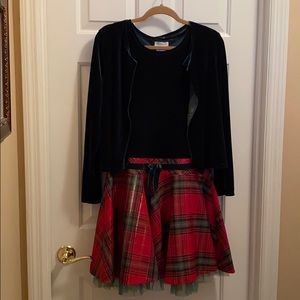 Green and Red Plaid Christmas Dress - Worn Once